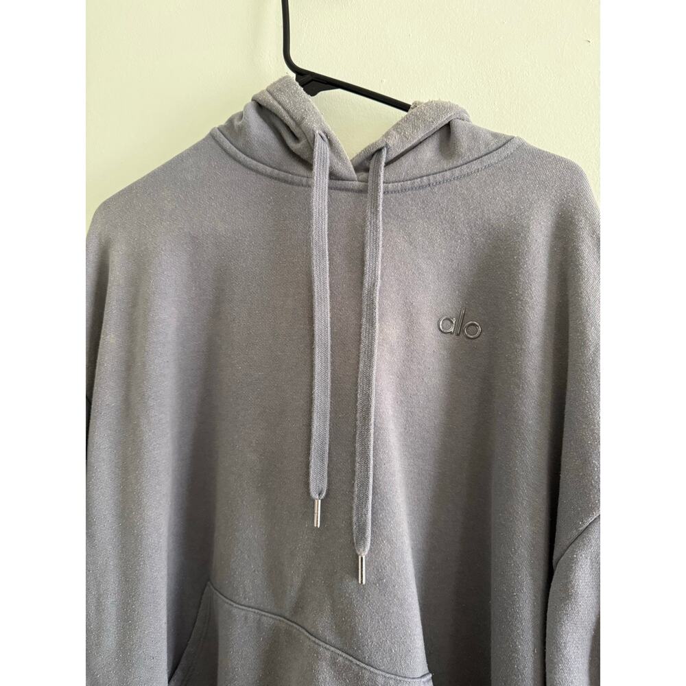 ALO Yoga Oversized Hooded Sweatshirt - Gray - Picture 10 of 13